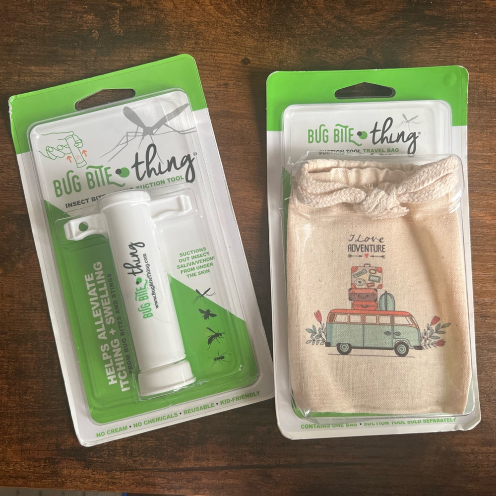 NIB SET bug bite thing and travel pouch